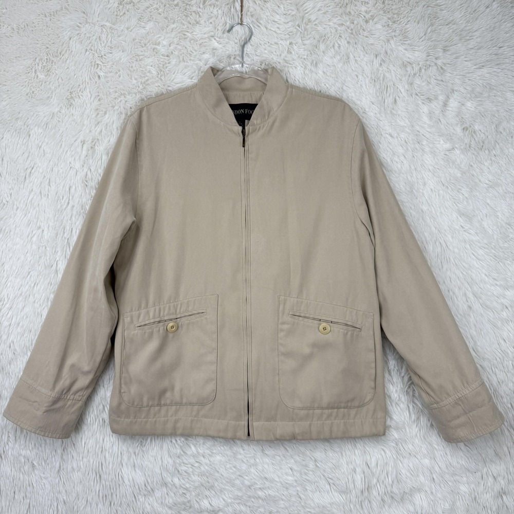 London Fog Jacket‎ Mens Large Full Zip Water Repellent Casual Lightweight Coat
